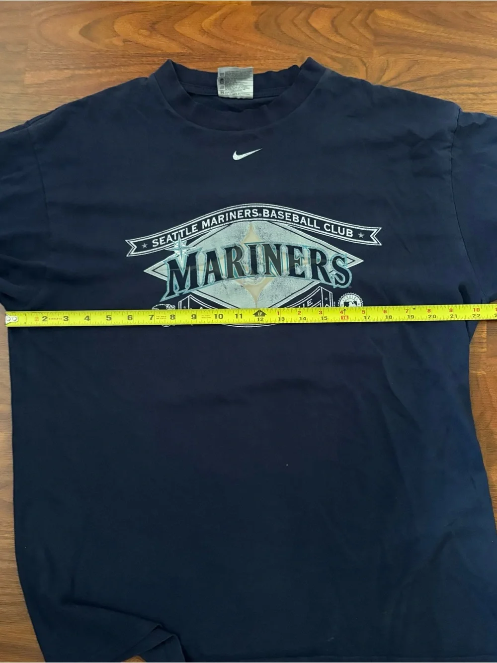 Vintage Seattle Mariners Nike Center Swoosh Embroidered Navy Blue Long Sleeve L